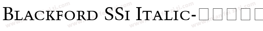 Blackford SSi Italic字体转换